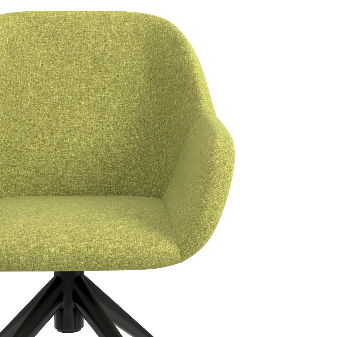 silla confidente verde moon giratoria con ruedas 5