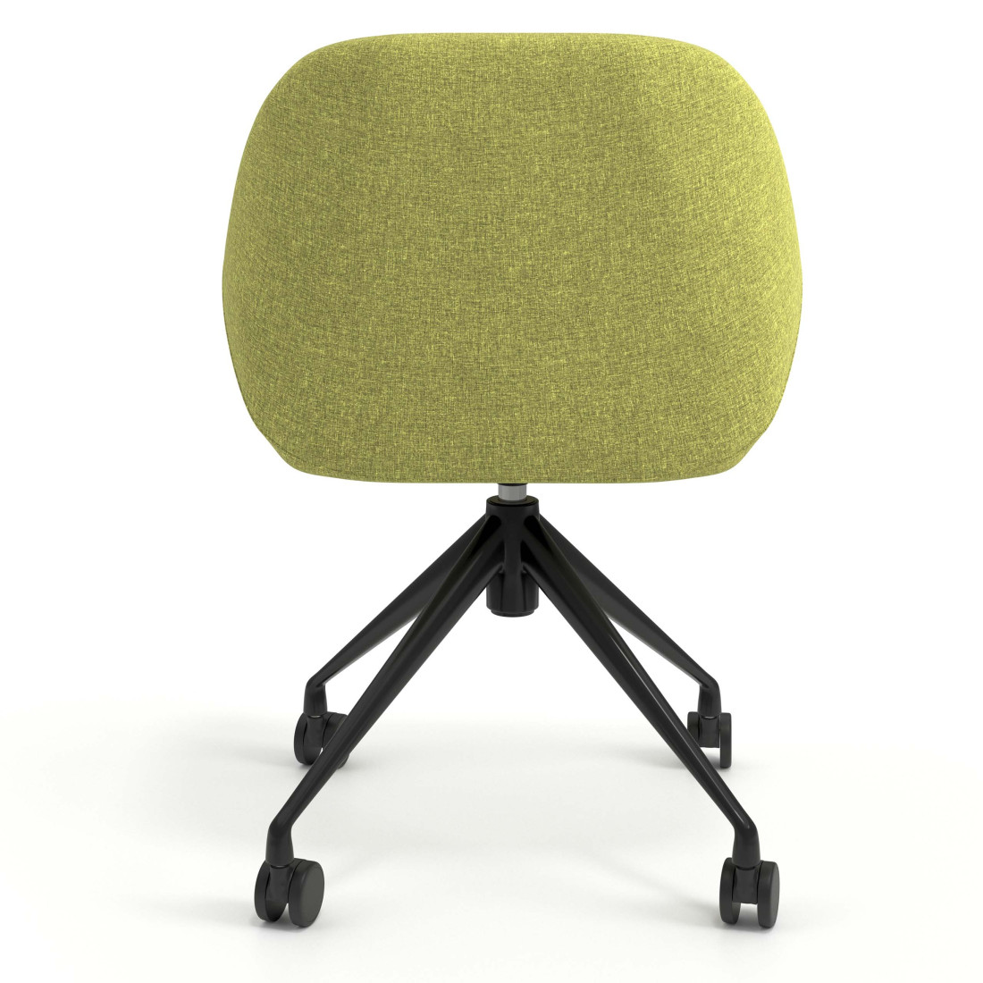 silla confidente verde moon giratoria con ruedas 6