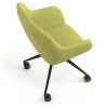 silla confidente verde moon giratoria con ruedas 7