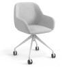 silla confidente gris moon giratoria con ruedas 1