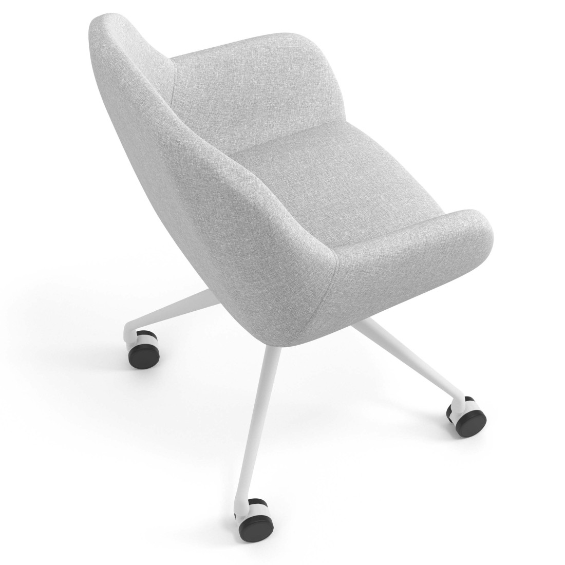 silla confidente gris moon giratoria con ruedas 7
