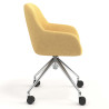 silla confidente amarillo moon giratoria con ruedas 3