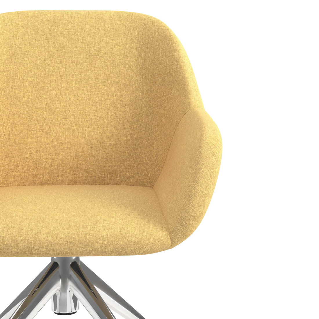silla confidente amarillo moon giratoria con ruedas 5