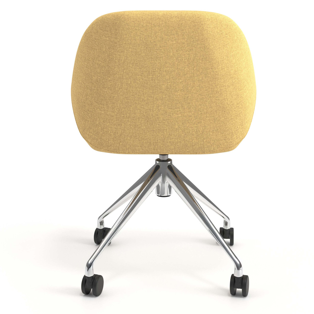 silla confidente amarillo moon giratoria con ruedas 6