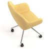 silla confidente amarillo moon giratoria con ruedas 7