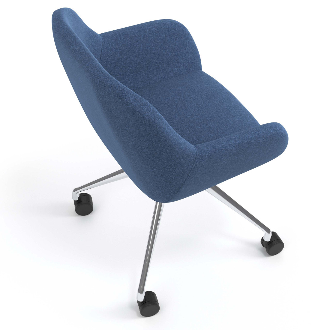 silla confidente azul moon giratoria con ruedas 7