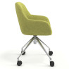 silla confidente verde moon giratoria con ruedas 3