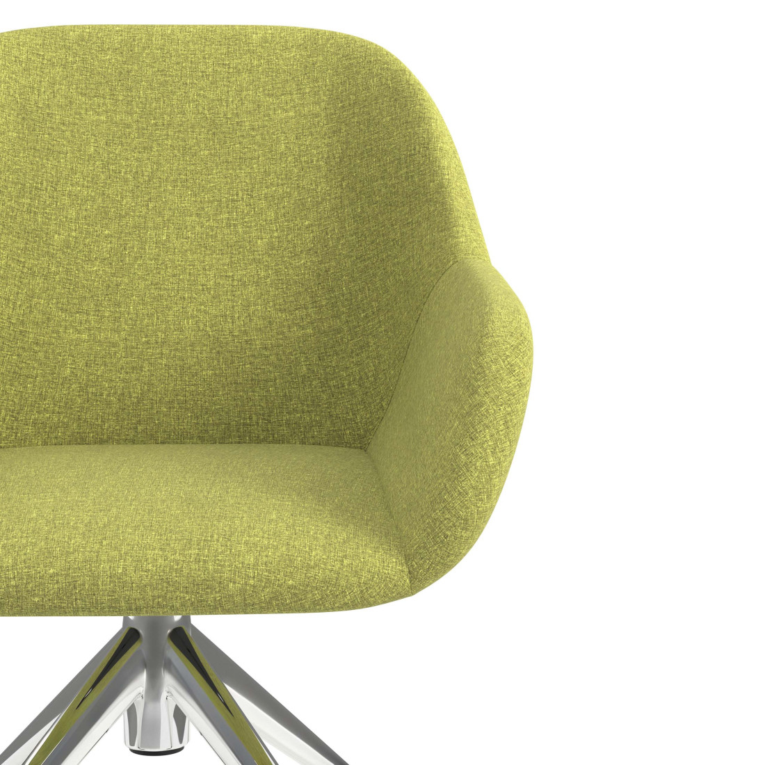 silla confidente verde moon giratoria con ruedas 5