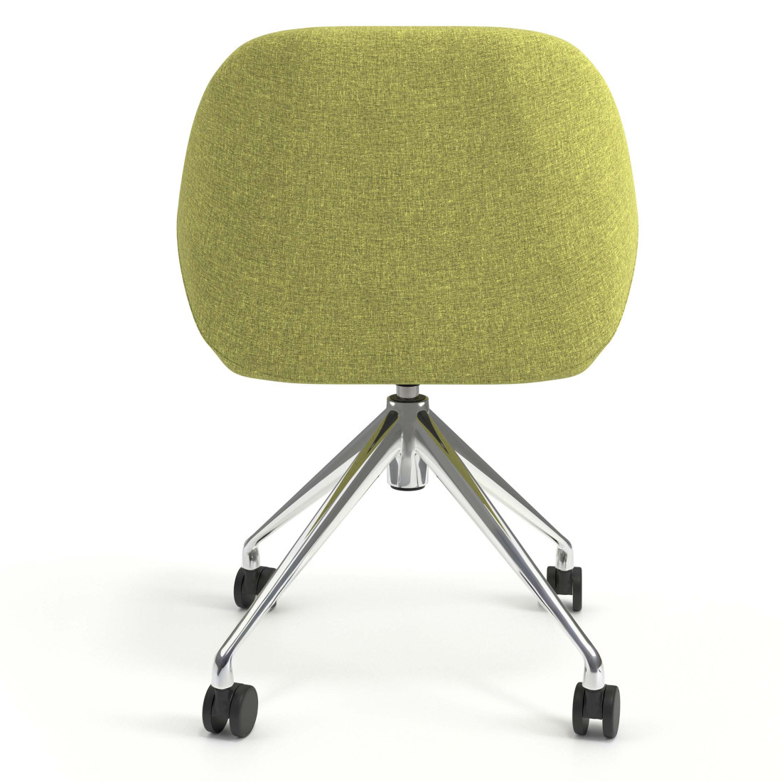 silla confidente verde moon giratoria con ruedas 6