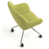 silla confidente verde moon giratoria con ruedas 7