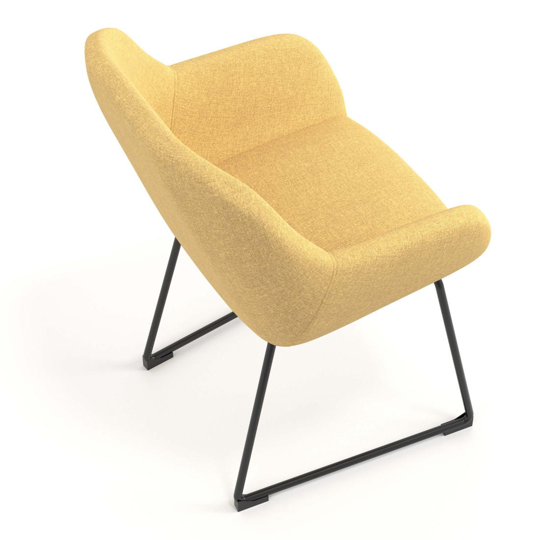 silla confidente amarillo moon patin 7