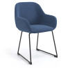 Silla de visitante Moon estructura patin - AZUL
