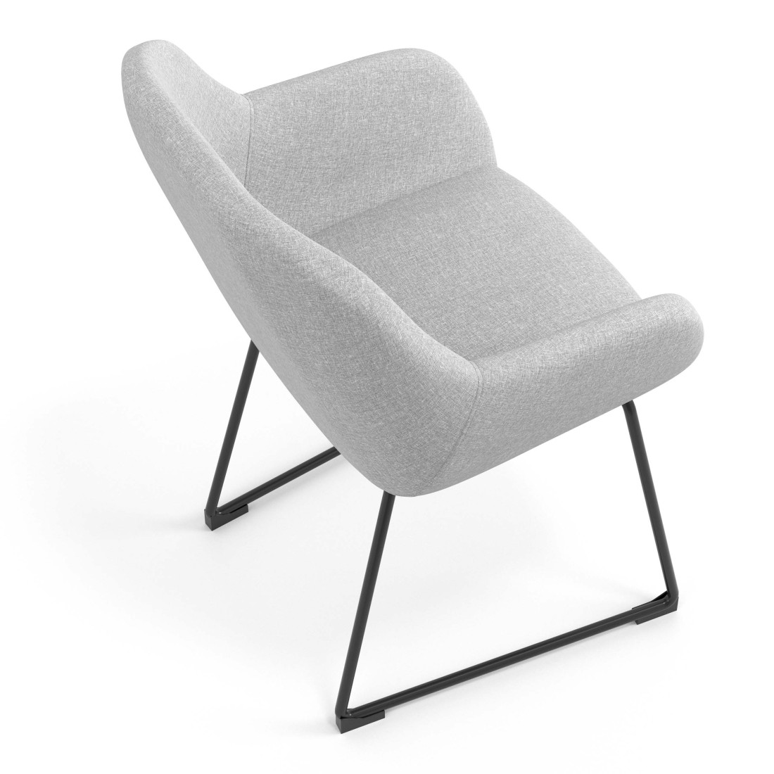 silla confidente gris moon patin 7