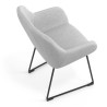 silla confidente gris moon patin 7