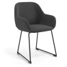 Silla de visitante Moon estructura patin - Antracita