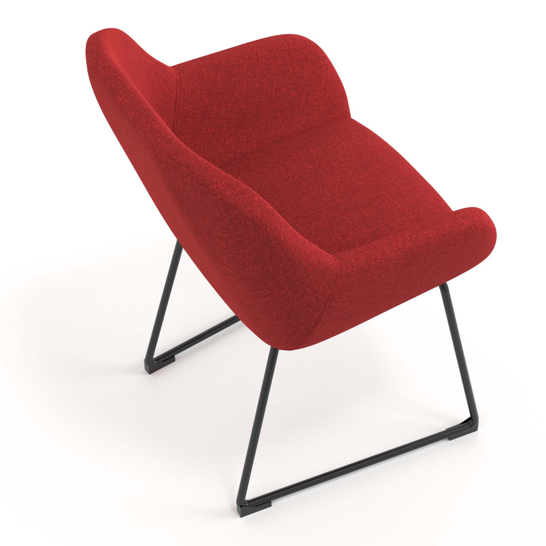 silla confidente rojo moon patin 7