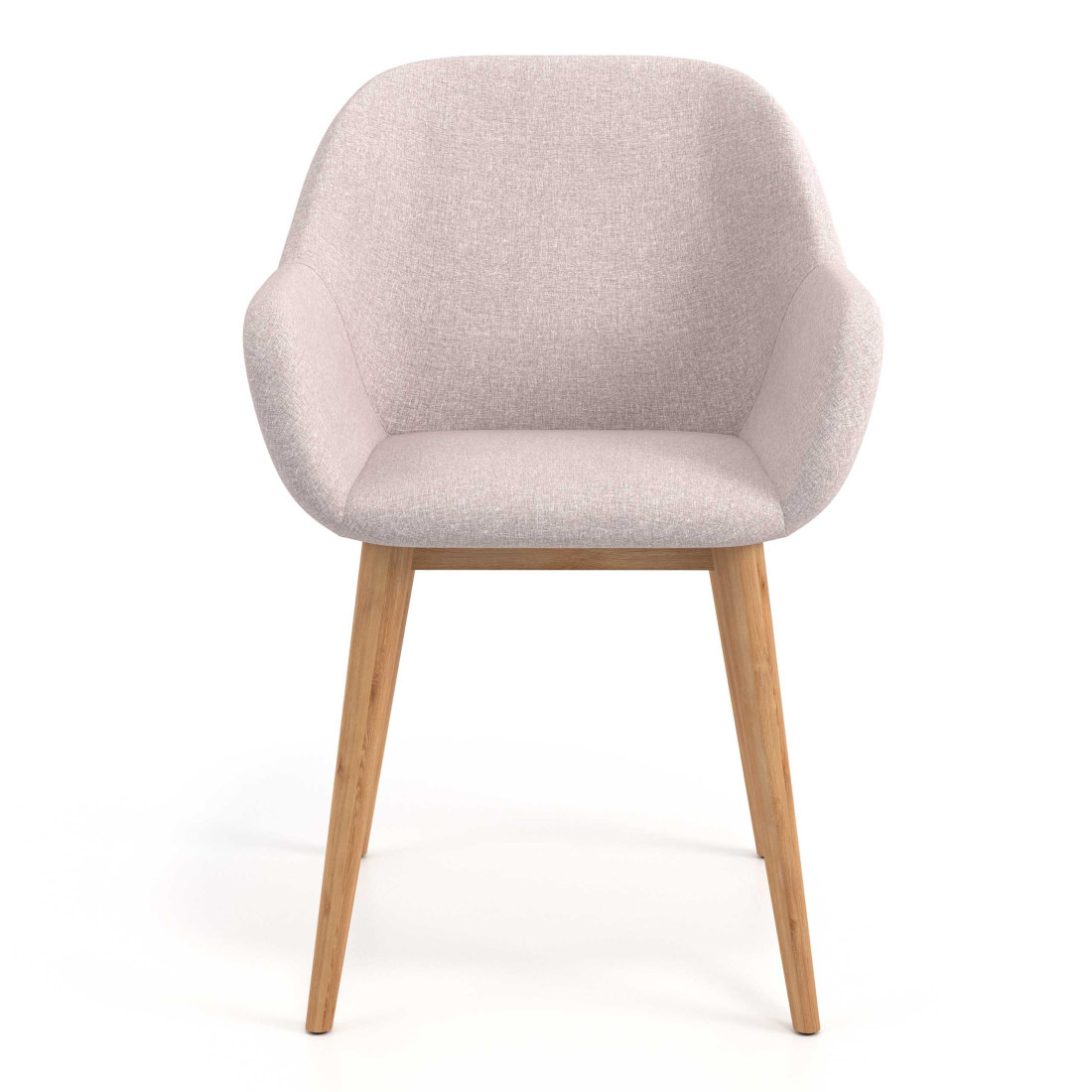 silla confidente beige moon 4 patas madera 4