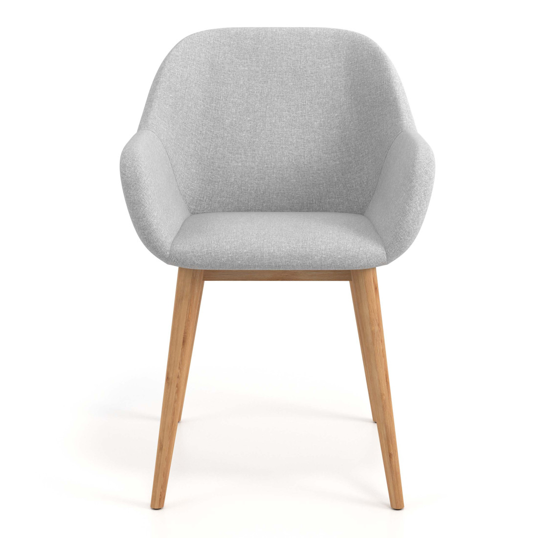silla confidente gris moon 4 patas madera 4