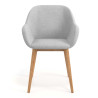 silla confidente gris moon 4 patas madera 4