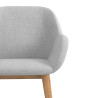 silla confidente gris moon 4 patas madera 5