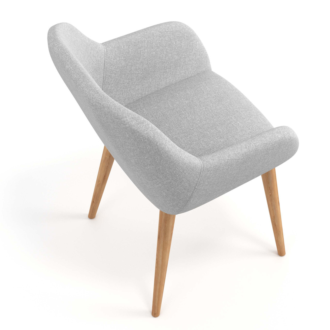 silla confidente gris moon 4 patas madera 7