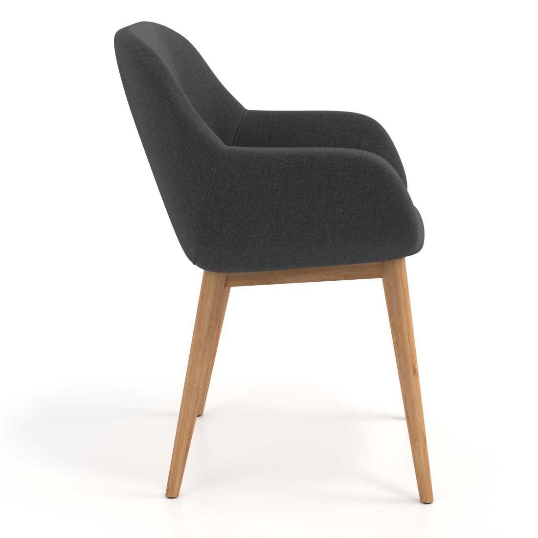 silla confidente antracita moon 4 patas madera 3