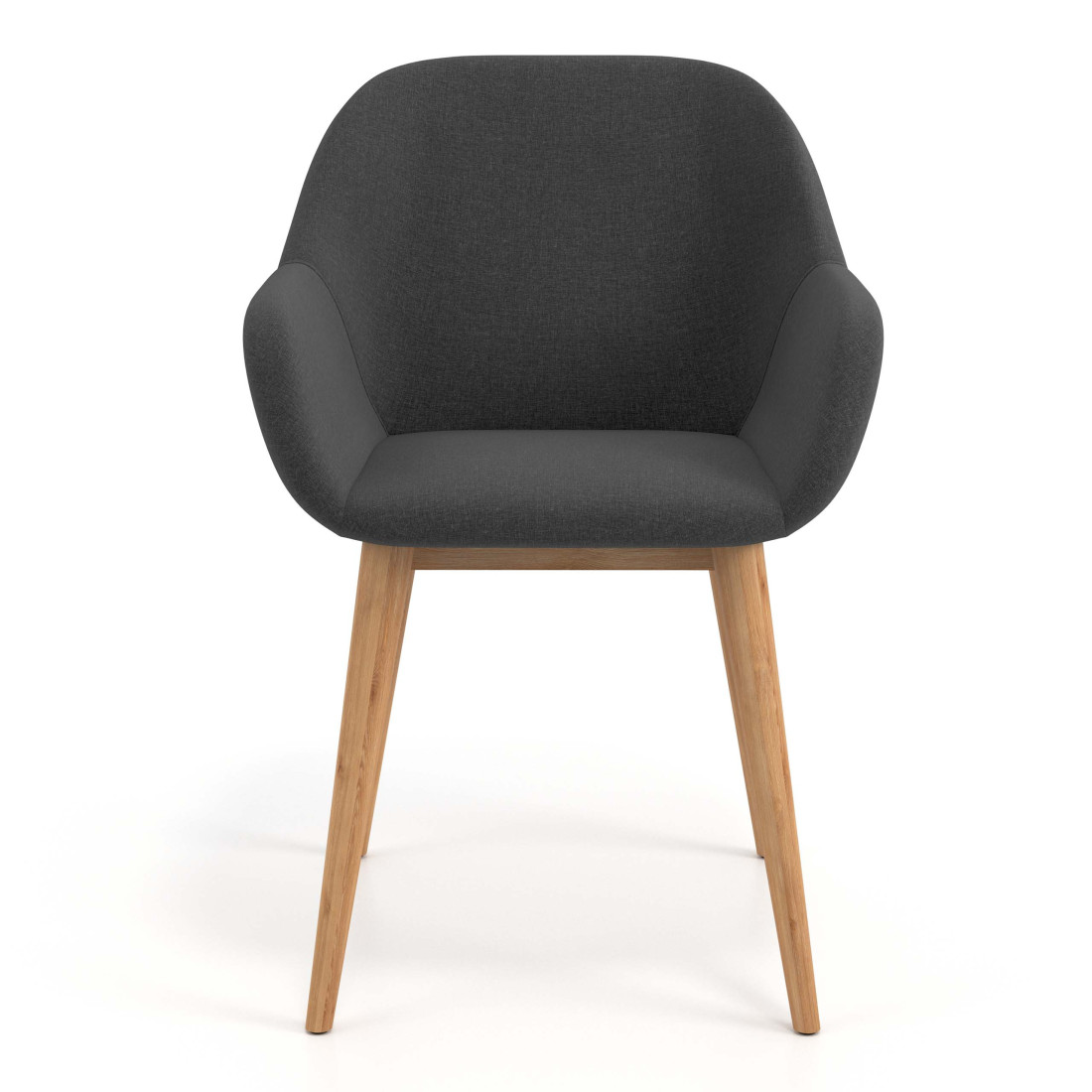 silla confidente antracita moon 4 patas madera 4