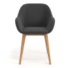 silla confidente antracita moon 4 patas madera 4