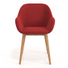 silla confidente rojo moon 4 patas madera 4