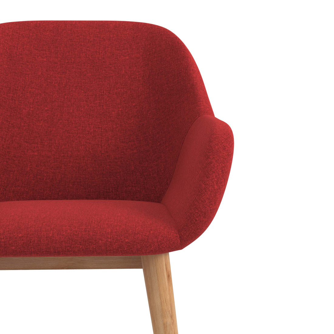 silla confidente rojo moon 4 patas madera 5