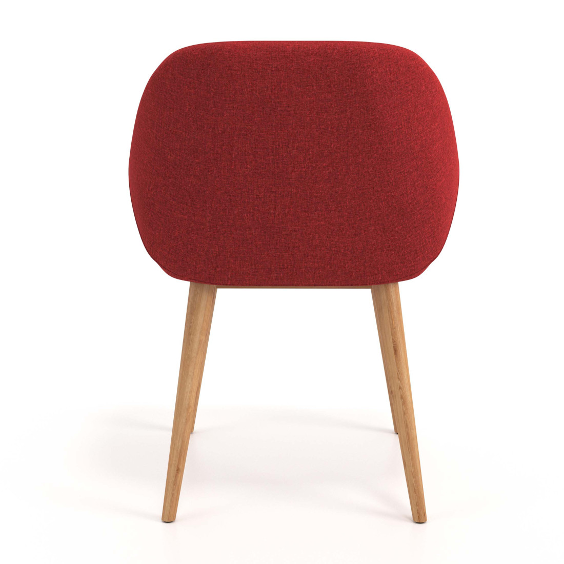 silla confidente rojo moon 4 patas madera 6
