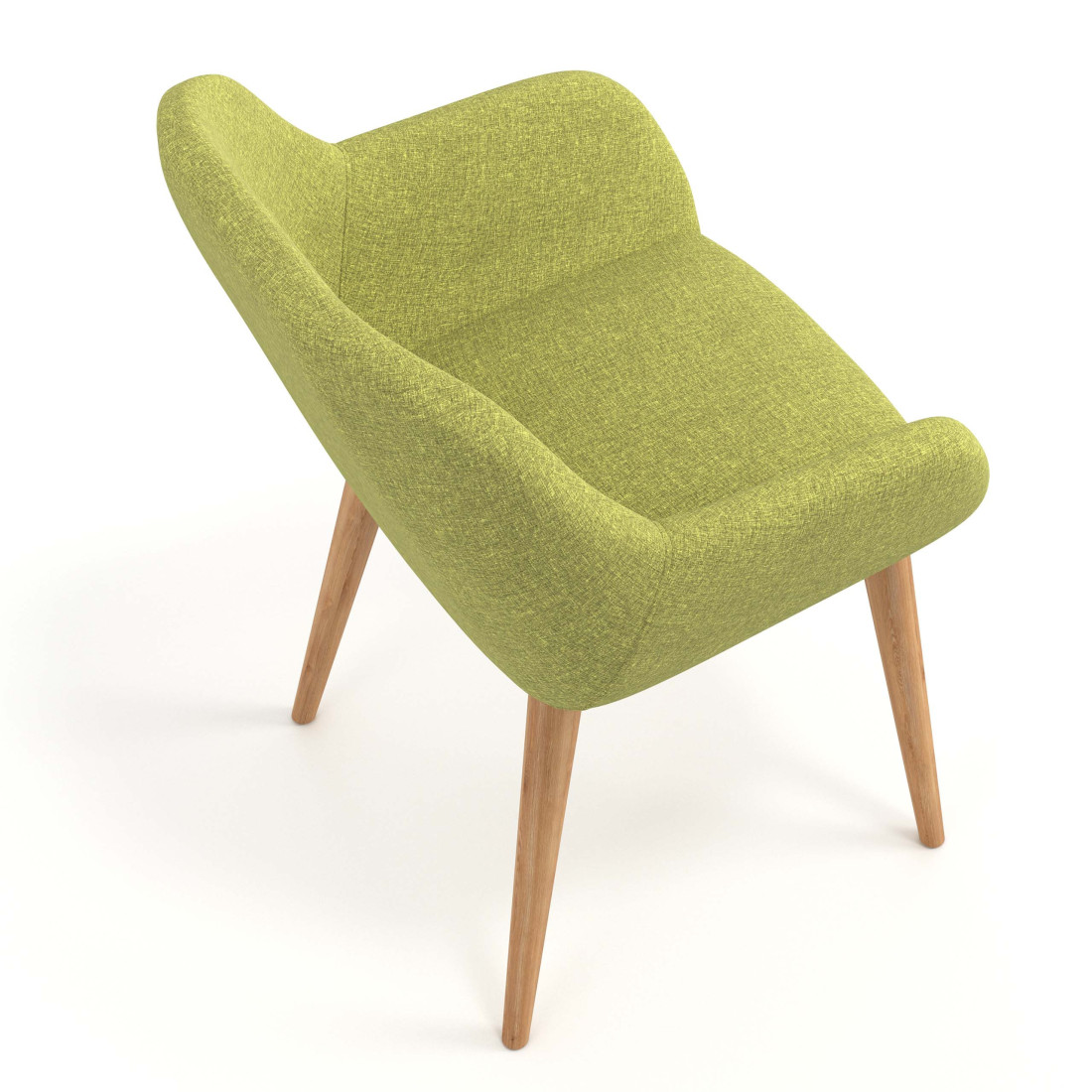 silla confidente verde moon 4 patas madera 7