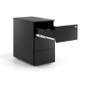 cajonera de escritorio negro mybox 3 cajones estrecho 4