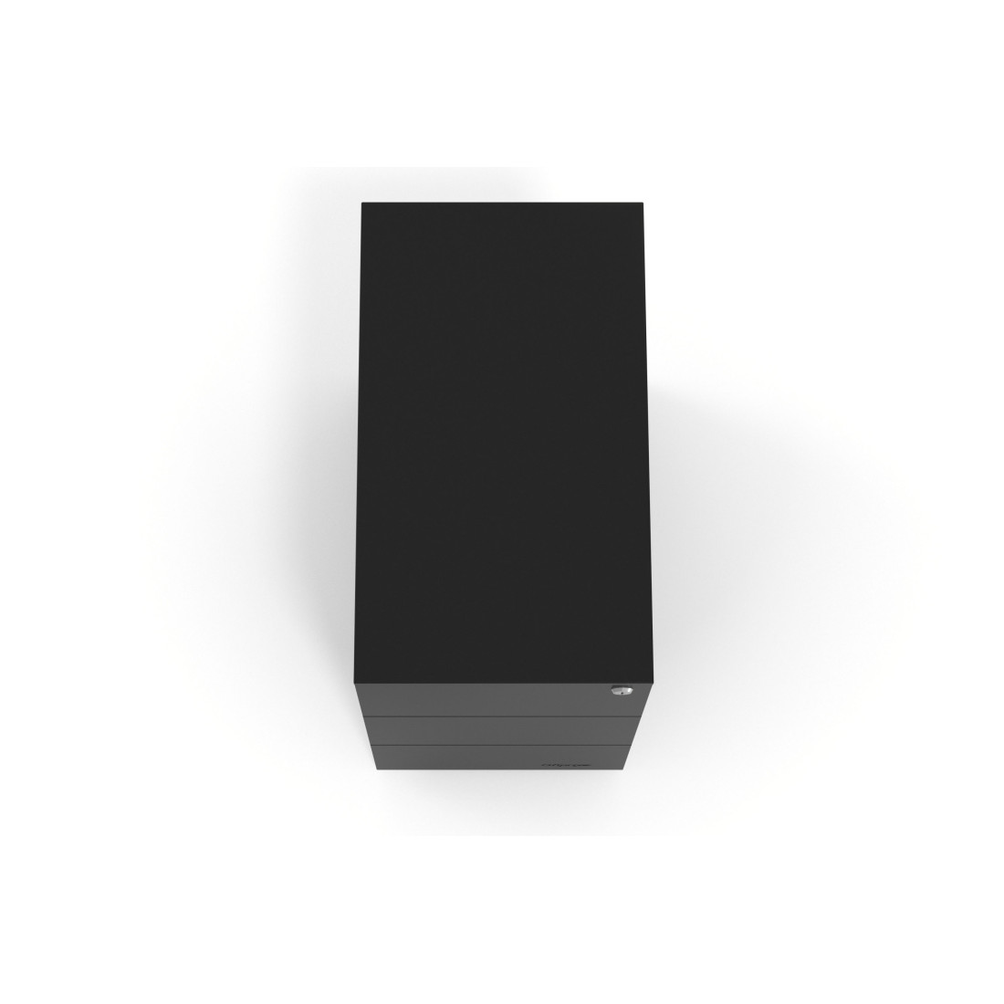 cajonera de escritorio negro mybox 3 cajones estrecho 6