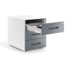 Cajonera de oficina Strong 3 cajones estructura blanco frontales metal