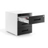 Cajonera de oficina Strong 3 cajones estructura blanco frontales metal
