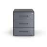 Cajonera de oficina Strong 3 cajones estructura negro frontales metal