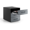 Cajonera de oficina Strong 3 cajones estructura negro frontales metal