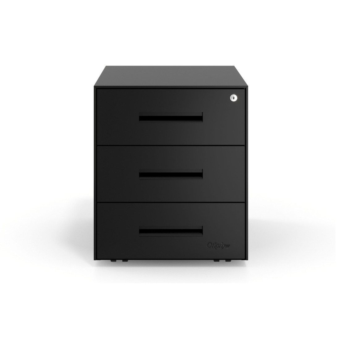 Cajonera de oficina Strong 3 cajones estructura negro frontales metal