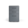 Cajonera de oficina Strong 2 cajones + archivo estructura aluminio frontales metal