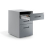 Cajonera de oficina Strong 2 cajones + archivo estructura aluminio frontales metal
