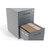 Cajonera de oficina Strong 2 cajones + archivo estructura aluminio frontales metal