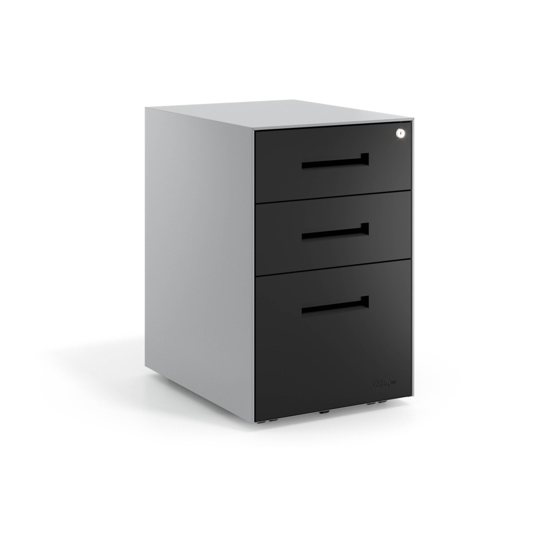 cajonera de escritorio negro strong 2 cajones archivo 1