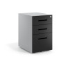 cajonera de escritorio negro strong 2 cajones archivo 1
