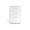 Cajonera de oficina Strong 2 cajones + archivo estructura blanco frontales metal