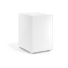 Cajonera de oficina Strong 2 cajones + archivo estructura blanco frontales metal