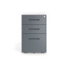 Cajonera de oficina Strong 2 cajones + archivo estructura blanco frontales metal