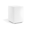 Cajonera de oficina Strong 2 cajones + archivo estructura blanco frontales metal