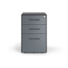 Cajonera de oficina Strong 2 cajones + archivo estructura negro frontales metal