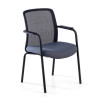 Silla Confidente con brazos Berna estructura 4 patas - Gris